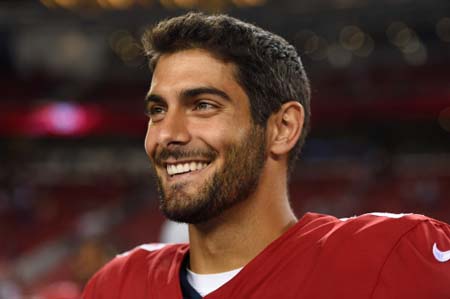 Jimmy Garoppolo is the starting quarterback for San Francisco 49ers.